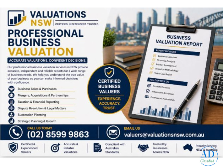 Professional Business Valuation NSW | Certified Company Valuation Experts