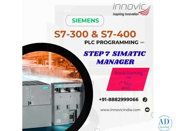 Step7 SIMATIC Manager Training batch start on 1st May
