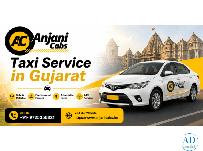 Book Taxi Service in Gujarat by Anjani Cabs