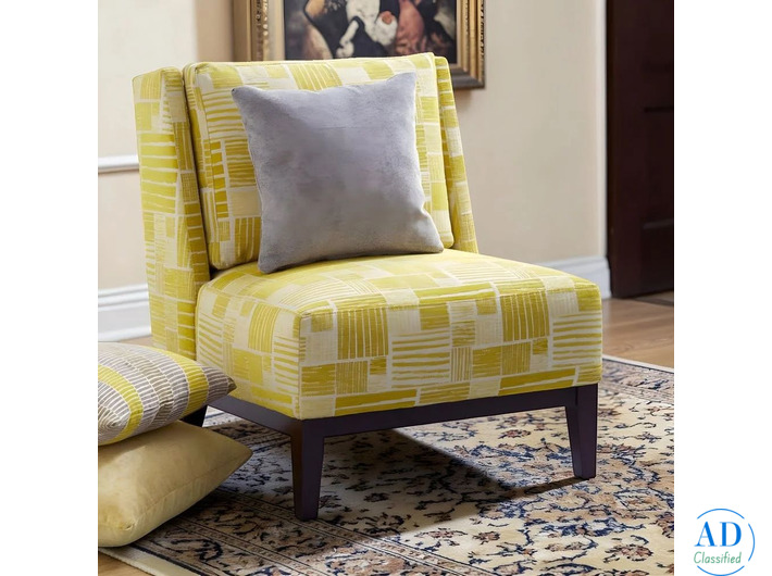 Modern Geometric Patterned Accent Chair