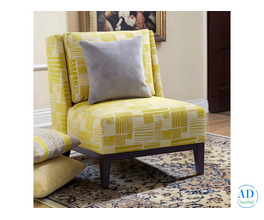 Modern Geometric Patterned Accent Chair