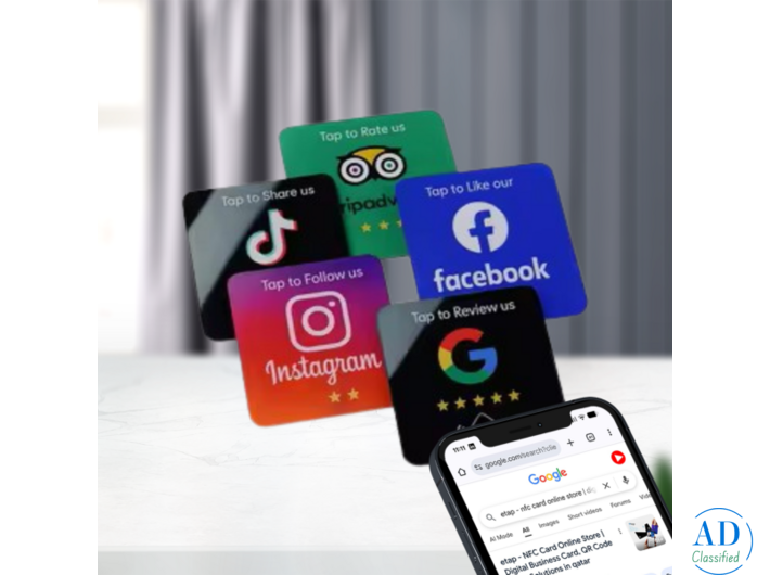 Custom Shape Acrylic Products Qatar | Logo, Display & NFC Acrylic Stands