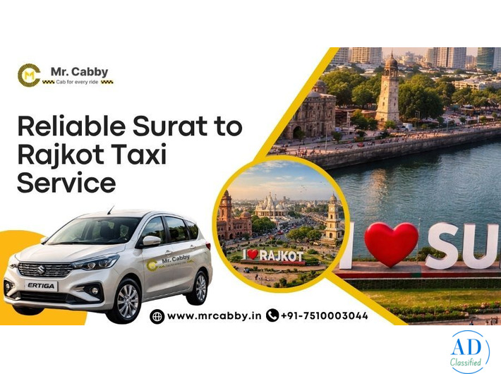 Hire Surat to Rajkot Taxi @ Rs. 12/Km - Mr. Cabby