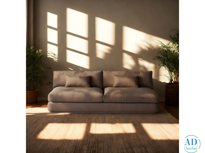 Solara Taupe Low-Profile Sofa