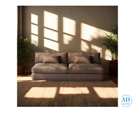 Solara Taupe Low-Profile Sofa