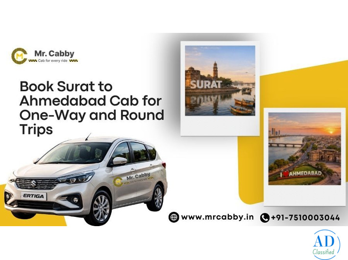 Surat to Ahmedabad Cab @ Rs. 12/Km - Mr. Cabby