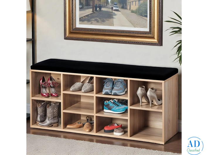 Nordhaven Velvet Cube Shoe Bench