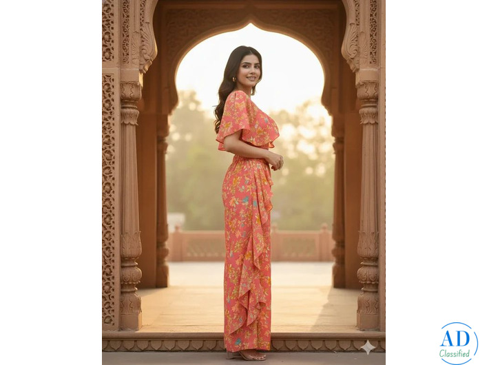 Shop Trendy Women’s Floral Printed Ruffle Co-Ord Set