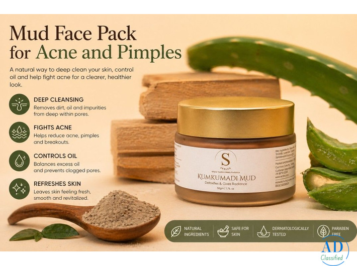 Mud Face Pack for Acne and Pimples by sknlex Beauty.