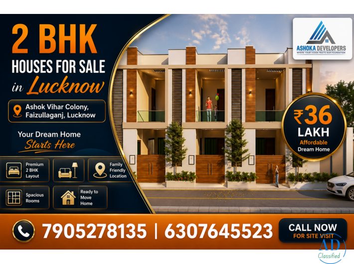 800 Sq Ft 2 BHK Houses For Sale in Lucknow | Modern Living Starts Here