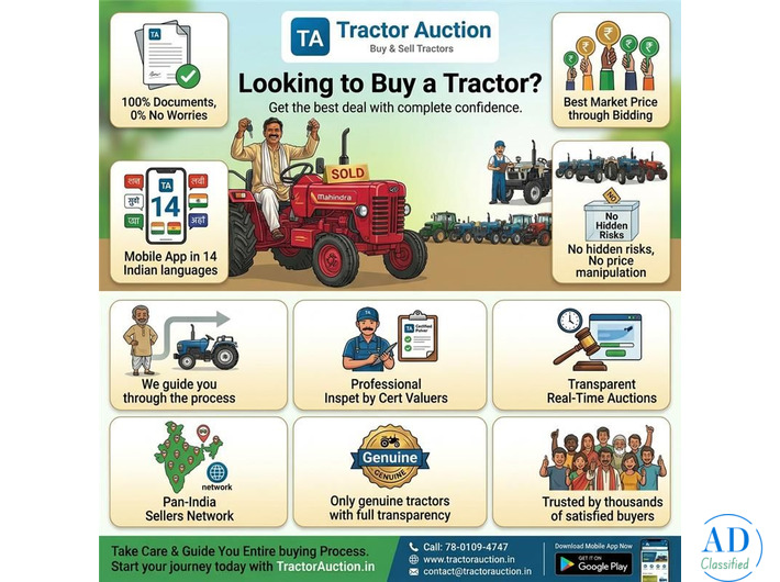 Tractor Auction India – Best Deals on old Tractors