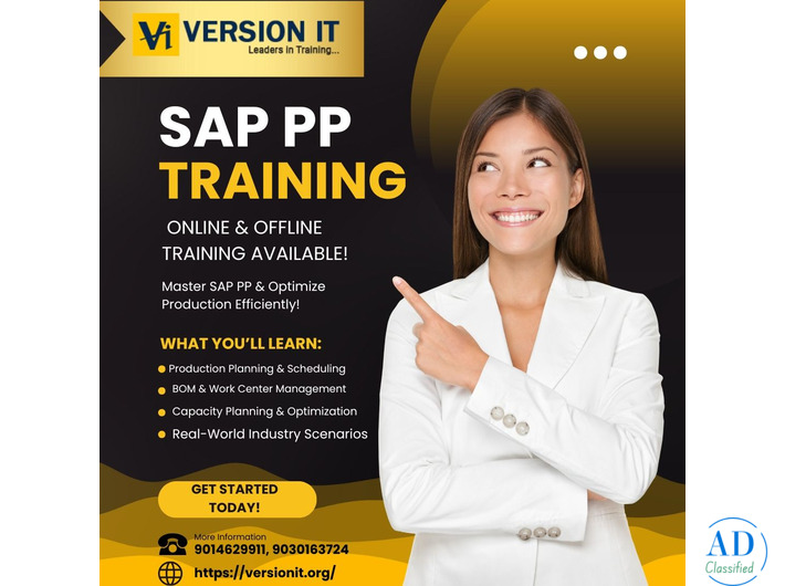 Master SAP PP with Confidence: Why Version IT Offers the Best SAP PP Training in Hyderabad