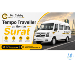 Tempo Traveller on Rent in Surat for Comfortable Group Travel