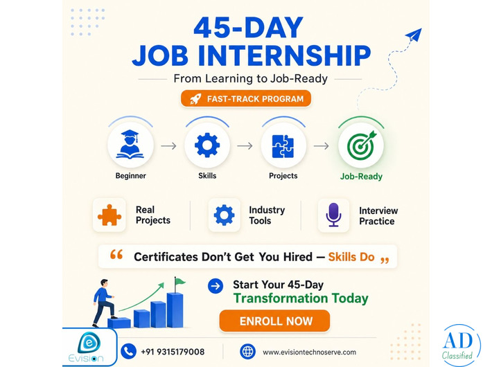 45 Days Job Internship Training Program - Job-Ready Profile - Evision Technoserve