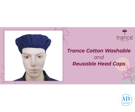 Trance Cotton Washable and Reusable Head Caps
