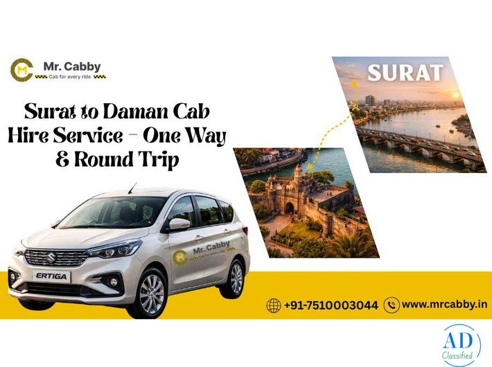Book Surat to Daman Cab | Surat to Daman Taxi Service - Mr. Cabby
