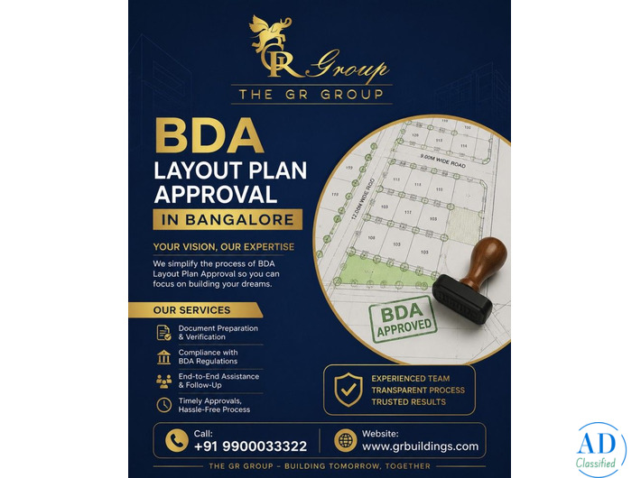 BDA layout plan approval in Bangalore