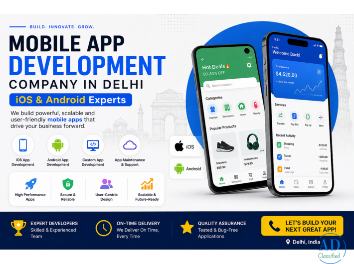 Mobile App Development Company in Delhi  iOS & Android Experts