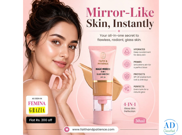 Mirror-Like Skin, Instantly | 4-in-1 Glass Skin Tint