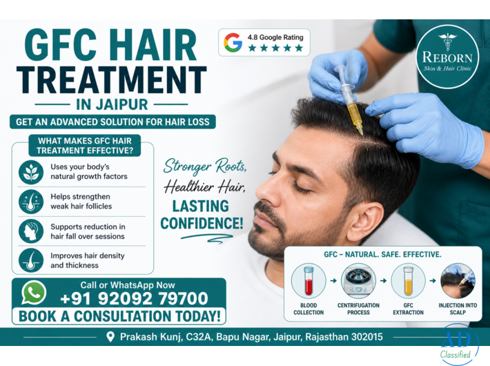 Advanced Hair Loss Treatment in Jaipur - GFC Therapy