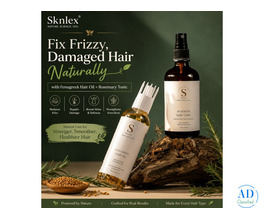 Fix Frizzy, Damaged Hair Naturally with Fenugreek Hair Oil + Rosemary Tonic | Sknlex