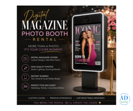 Digital Magazine Photo Booth Rental | Custom Covers