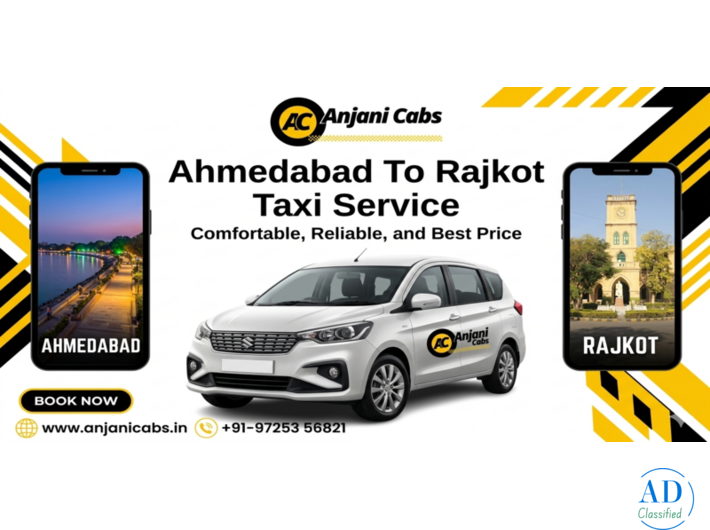 Book Anjani Cabs for Ahmedabad to Rajkot Taxi Service