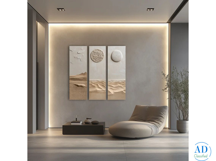 Boho Wall Art Painting: Boho Style Wall Decorations of Fancy Interiors.