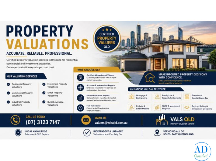 Residential & Commercial Property Valuations in Brisbane