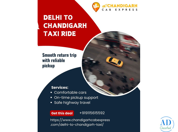 Delhi to Chandigarh Taxi Service