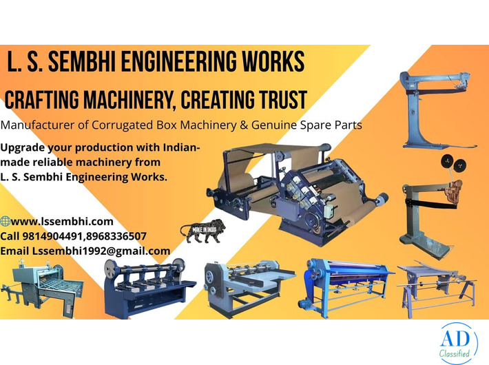 Corrugation Machine and Box Making Machinery Manufacturers In Ludhiana, Amritsar, Punjab India