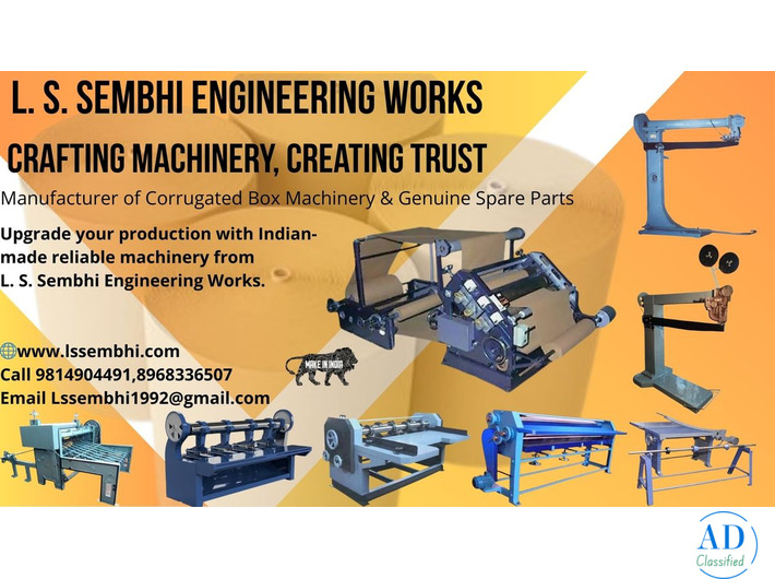 Corrugation Machine and Box Making Machinery Manufacturers In Ludhiana, Amritsar, Punjab India