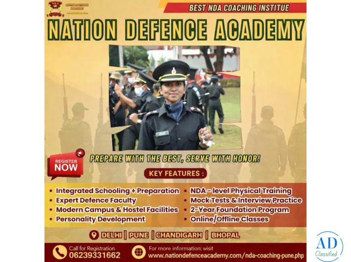 NDA Academy in Pune for 11th and 12th