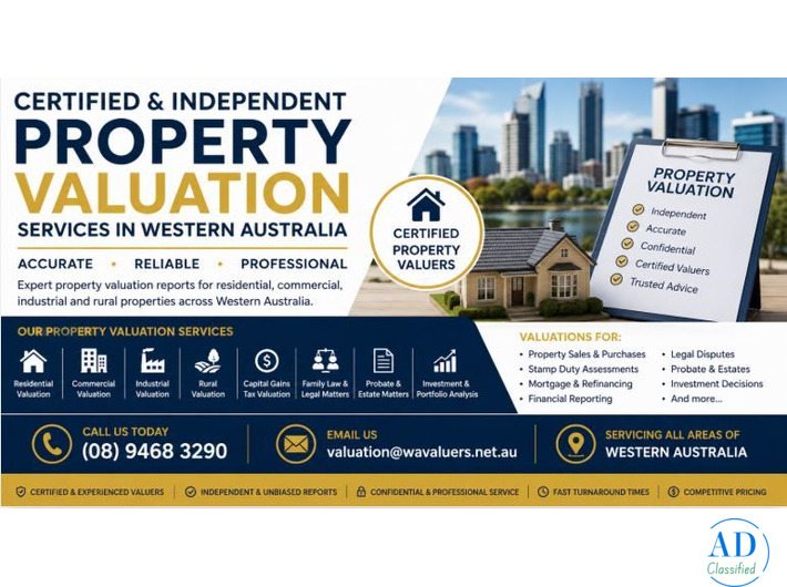 Certified Property Valuation Services in Western Australia