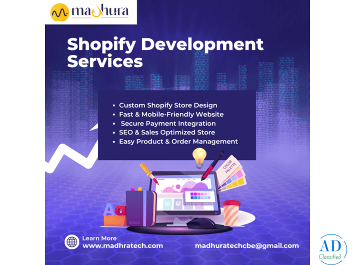 Business Shopify Development Services in Coimbatore – Madhura Technologies