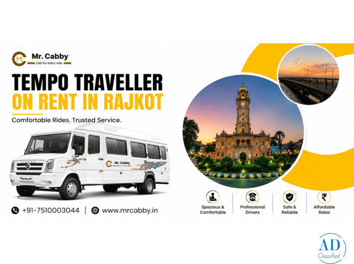 Tempo Traveller On Rent in Rajkot for Family Group Trips