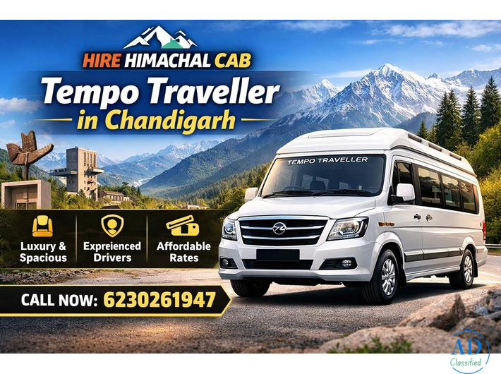 Tempo Traveller in Chandigarh for Himachal Tour Packages
