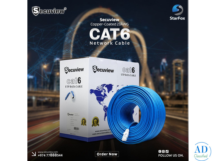 Secuview Copper Coated 23AWG Cat6 Network Cable