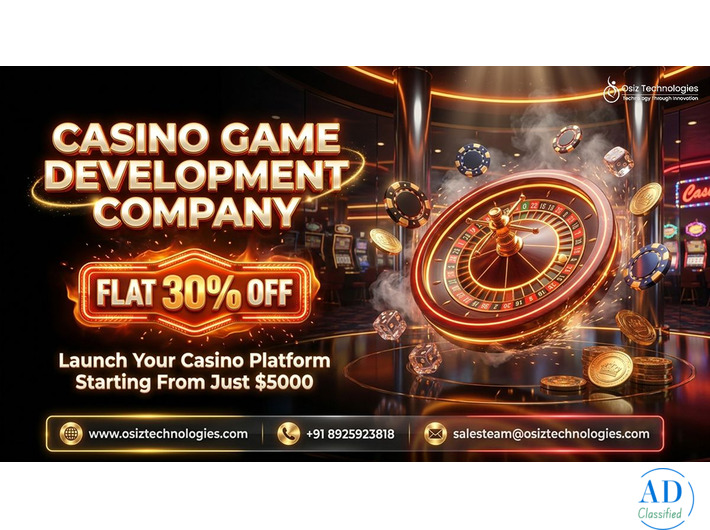 Launch Your Casino Gaming Platform & Start Earning Instantly - Flat 30% OFF!