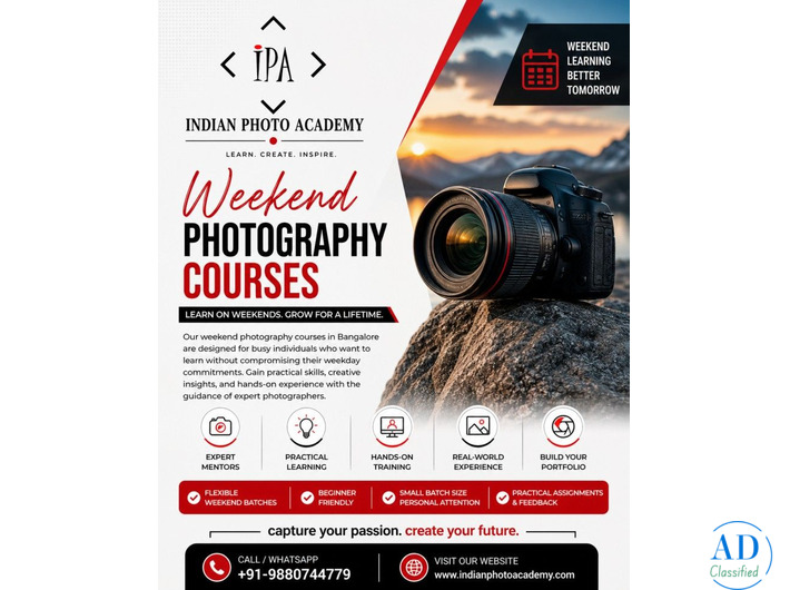 weekend photography courses in Bangalore