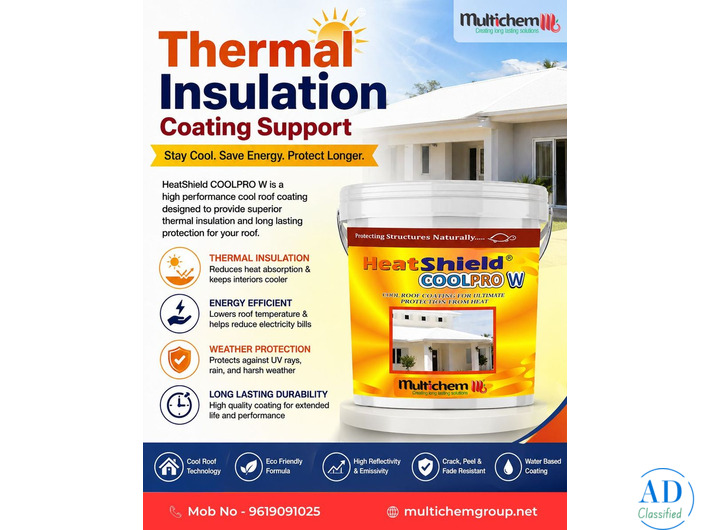 high temperature coating under thermal insulation
