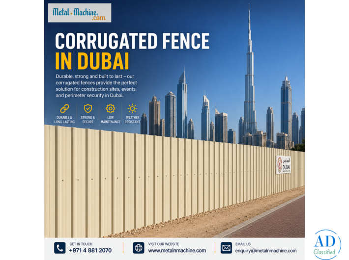 Corrugated Fence in Dubai for Industrial & Commercial Projects