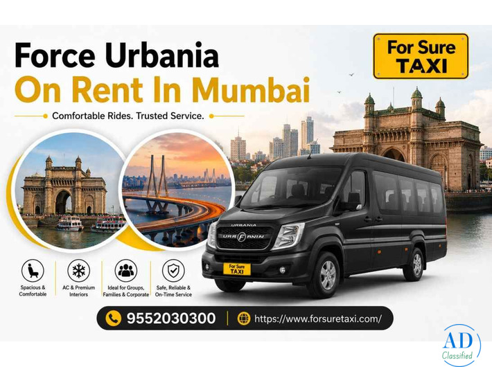 Force Urbania On Rent In Mumbai Starting Rs 30/KM