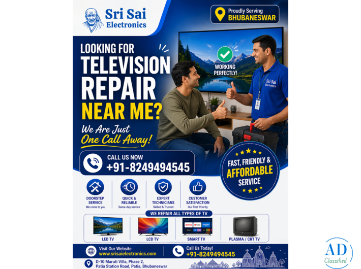 Professional TV Mechanic in Bhubaneswar | Sri Sai Electronics