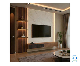 Premium Veined Slat TV Unit