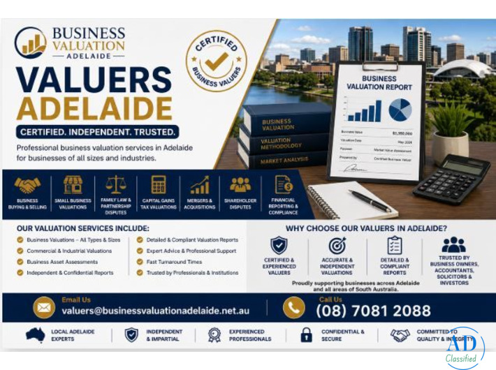 Valuers Adelaide | Certified Business Valuation Experts in Adelaide