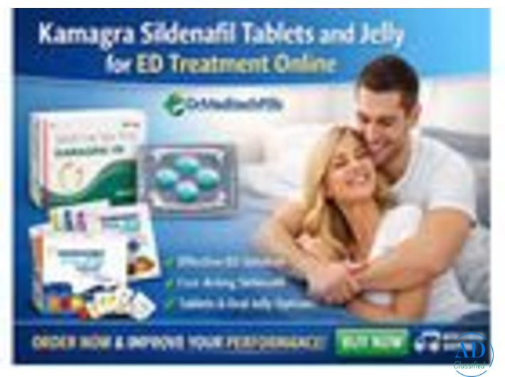 Kamagra Sildenafil Tablets and Jelly for ED Treatment Online