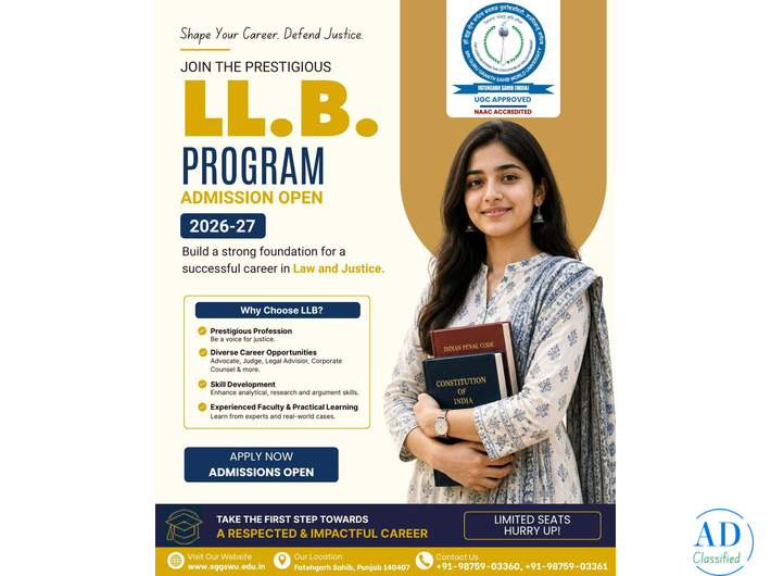 BA LLB integrated programme in punjab