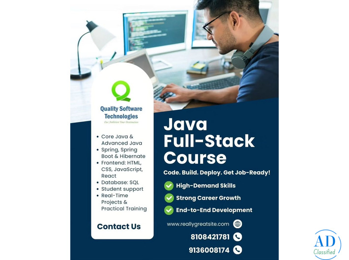 Full Stack Java Developer Course in Thane with Placement Assistance | Quality Software Technologies