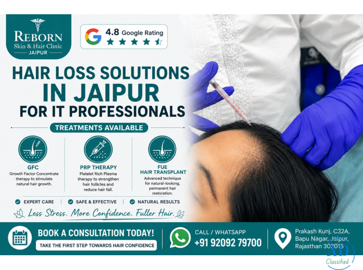 Hair Loss Treatment in Jaipur for Busy IT Professionals